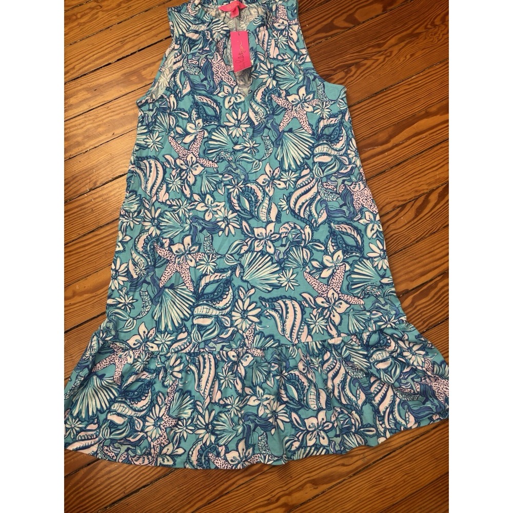 NWT Lilly Pulitzer‎ Malone Dress Almalfi Blue Sound The Sirens Small